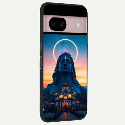  Eternal Shiva Aura back cover For Google Pixel 8 slim fit glass case with vibrant aesthetic design