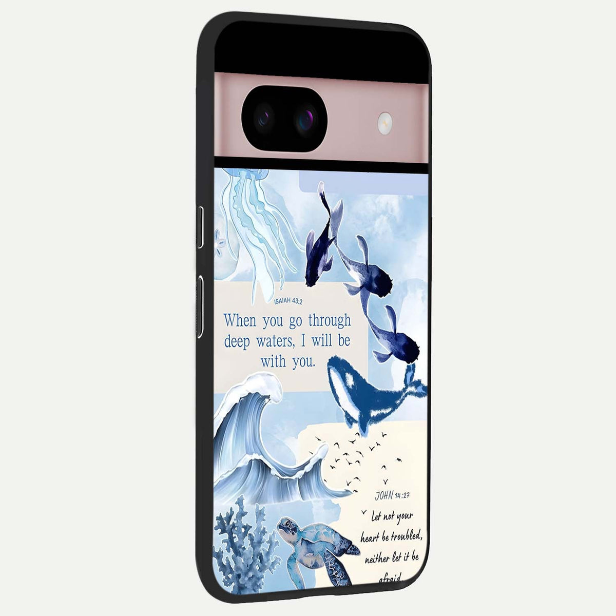  Faithful Ocean Promise back cover For Google Pixel 8 slim fit glass case with vibrant aesthetic design