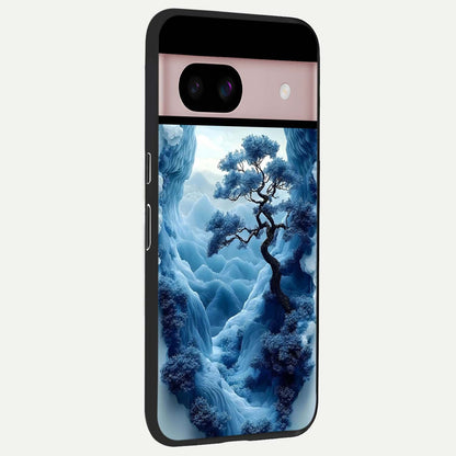  Frozen Serenity Gate back cover For Google Pixel 8 slim fit glass case with vibrant aesthetic design