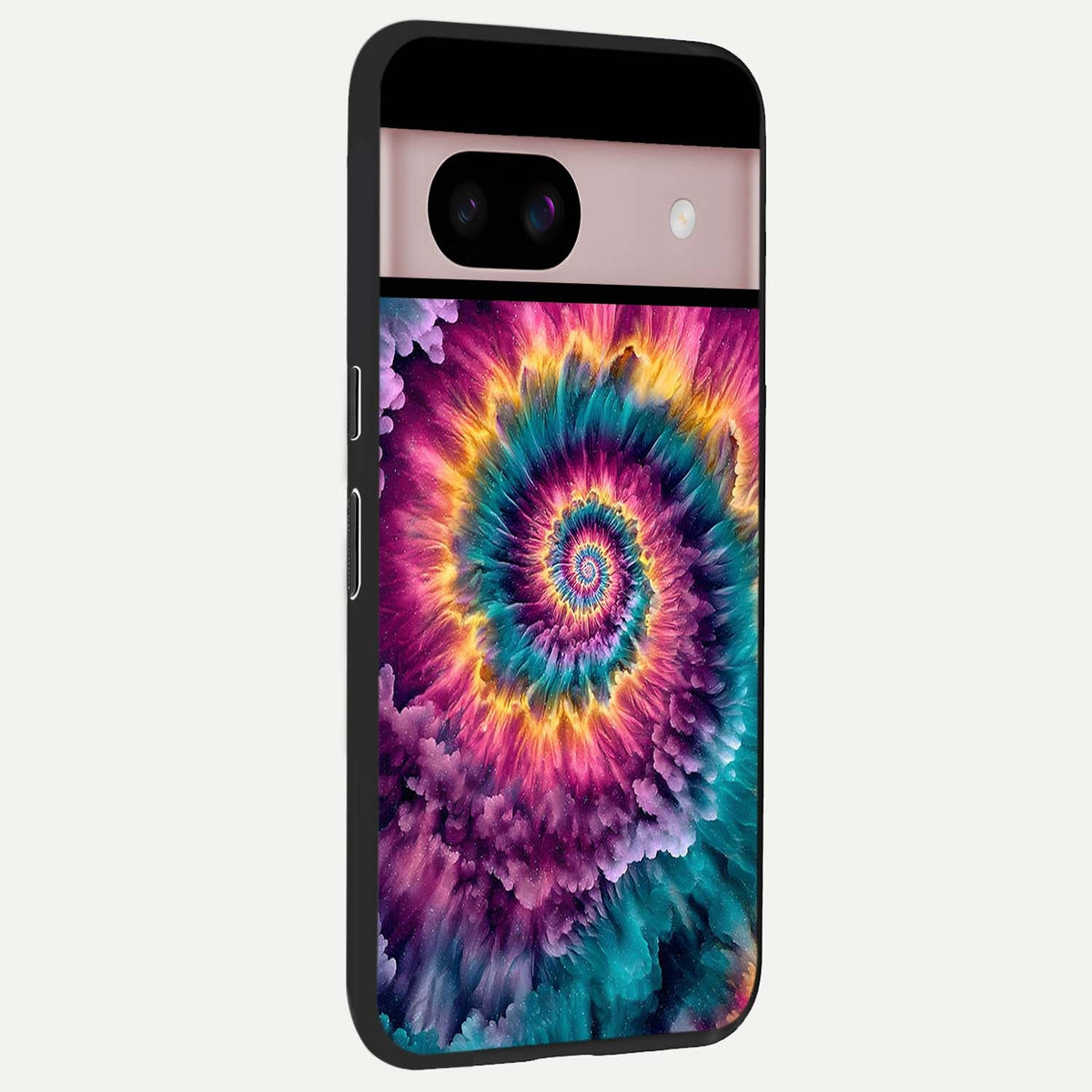  Galactic Spiral Burst back cover For Google Pixel 8 slim fit glass case with vibrant aesthetic design