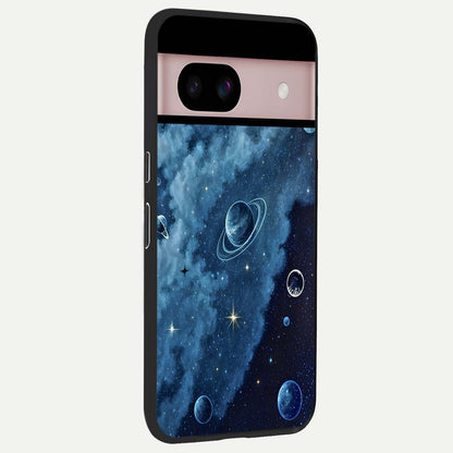  Galaxy Dream Space back cover For Google Pixel 8 slim fit glass case with vibrant aesthetic design