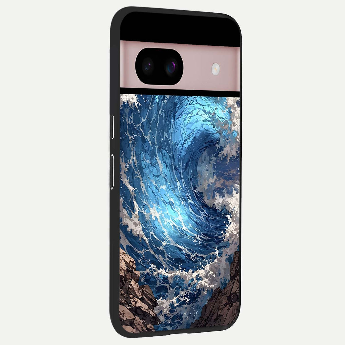  Giant Ocean Wave back cover For Google Pixel 8 slim fit glass case with vibrant aesthetic design