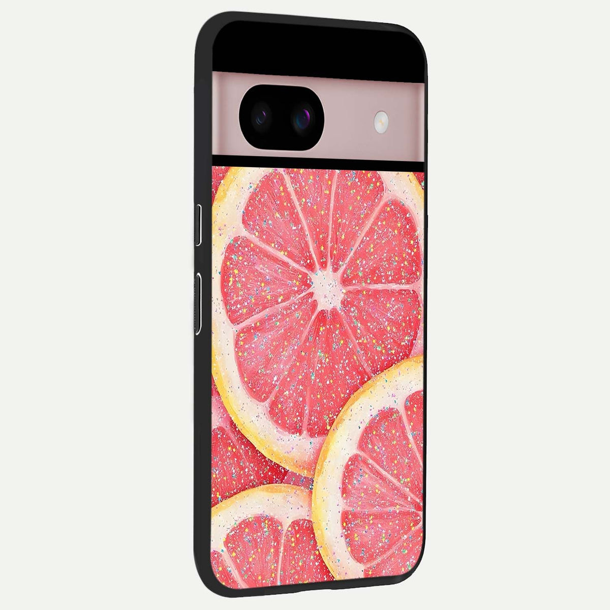  Glitter Grapefruit back cover For Google Pixel 8 slim fit glass case with vibrant aesthetic design