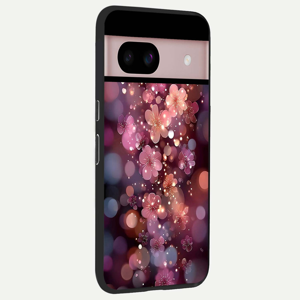  Glowing Petal Bliss back cover For Google Pixel 8 slim fit glass case with vibrant aesthetic design