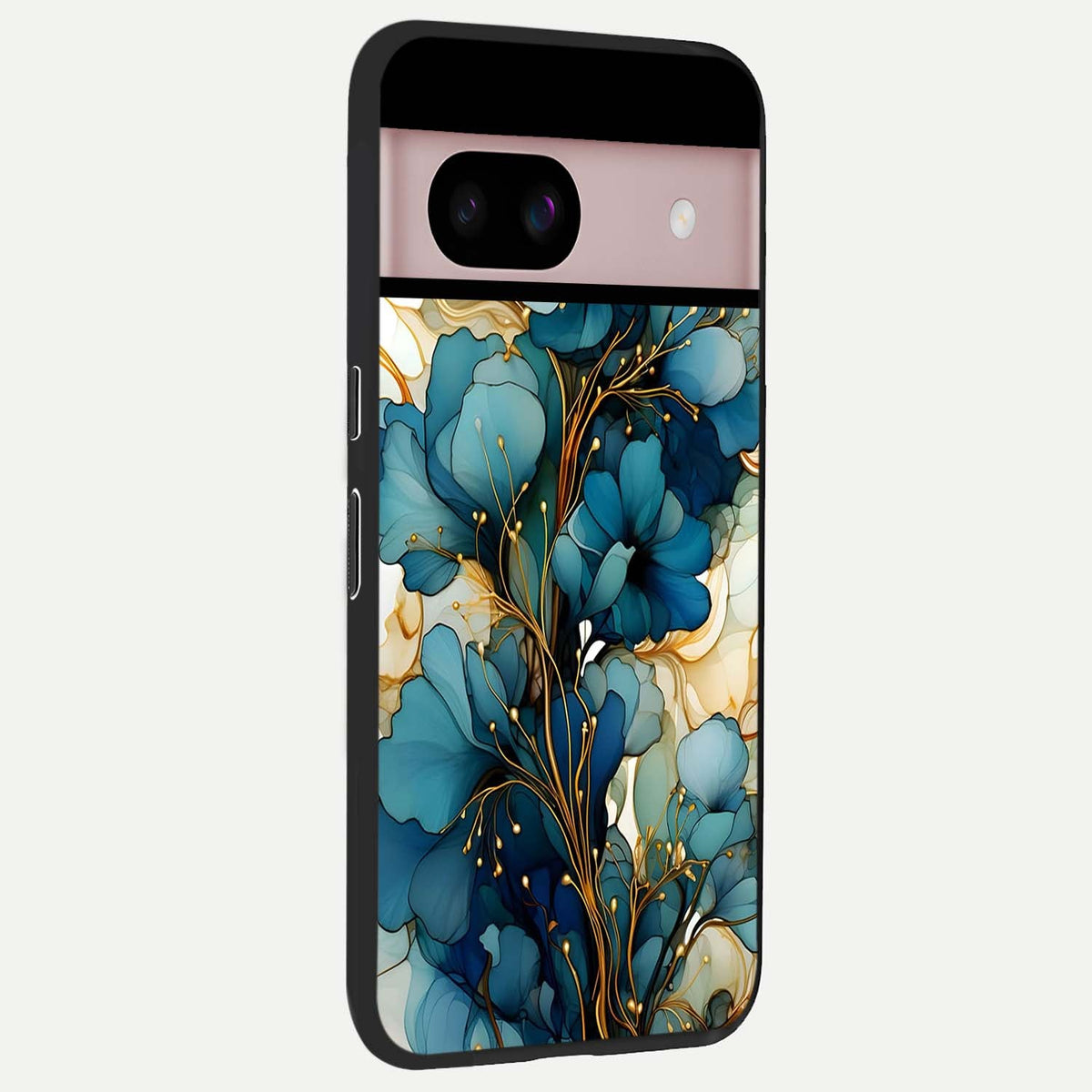  Golden Bloom Symphony back cover For Google Pixel 8 slim fit glass case with vibrant aesthetic design