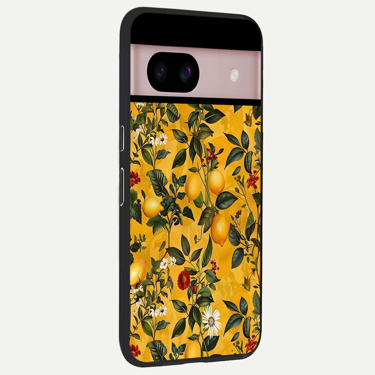  Golden Lemon Field back cover For Google Pixel 8 slim fit glass case with vibrant aesthetic design