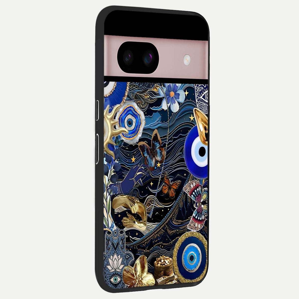  Golden Moon Magic back cover For Google Pixel 8 slim fit glass case with vibrant aesthetic design