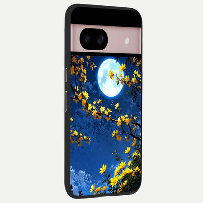  Golden Night Glow back cover For Google Pixel 8 slim fit glass case with vibrant aesthetic design