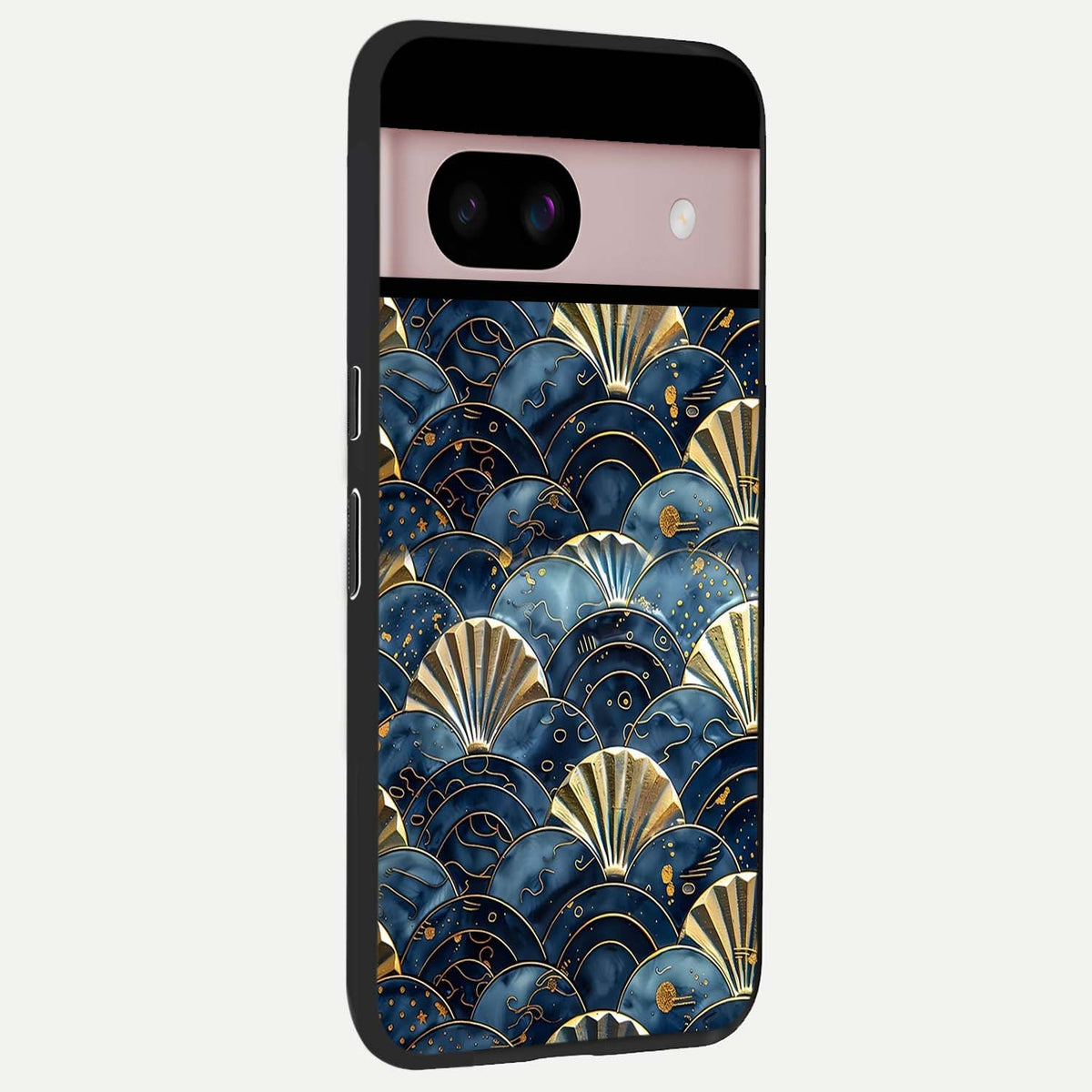  Golden Wave Luxe back cover For Google Pixel 8 slim fit glass case with vibrant aesthetic design
