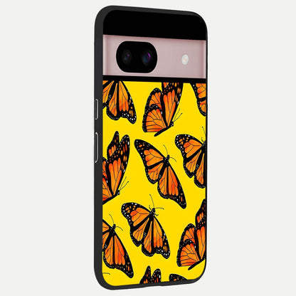  Golden Wing Flight back cover For Google Pixel 8 slim fit glass case with vibrant aesthetic design