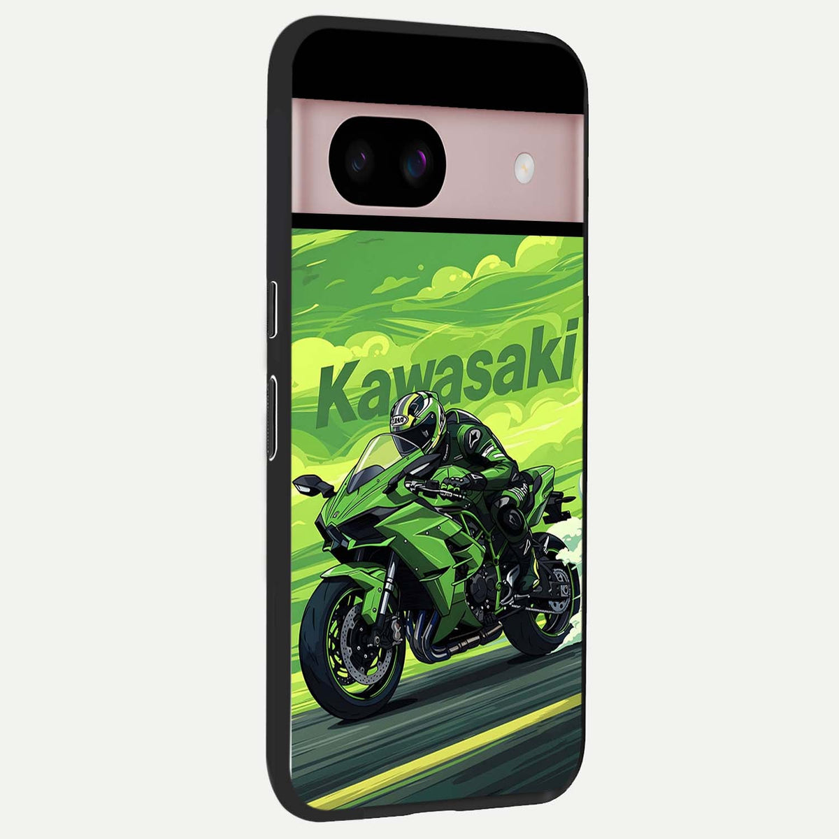  Greenery Sky back cover For Google Pixel 8 slim fit glass case with vibrant aesthetic design