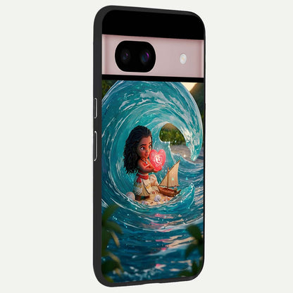  Heart of Ocean back cover For Google Pixel 8 slim fit glass case with vibrant aesthetic design