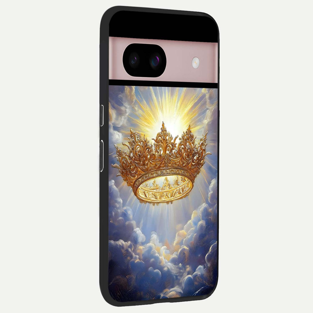  Heavenly Crown Light back cover For Google Pixel 8 slim fit glass case with vibrant aesthetic design