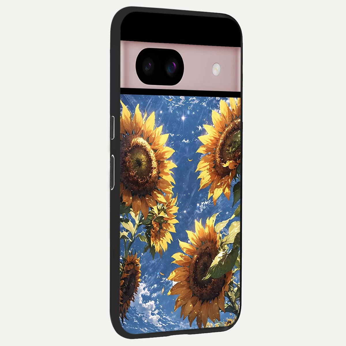  Heavenly Sunflower Rise back cover For Google Pixel 8 slim fit glass case with vibrant aesthetic design