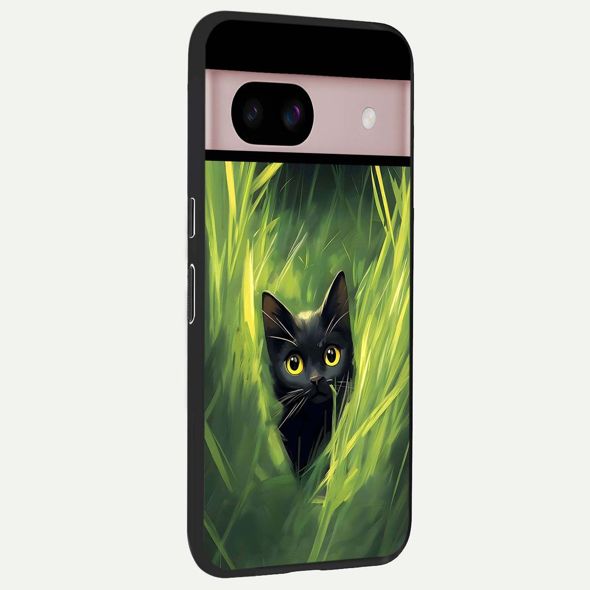  Hidden Cat Whisper back cover For Google Pixel 8 slim fit glass case with vibrant aesthetic design
