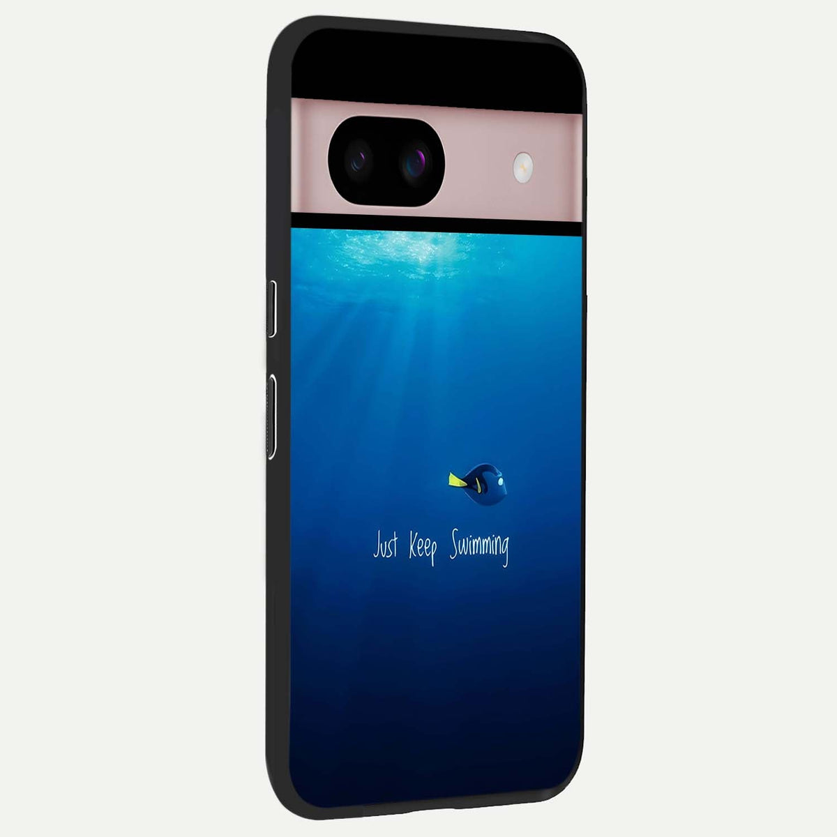  Just Keep Swimming back cover For Google Pixel 8 slim fit glass case with vibrant aesthetic design
