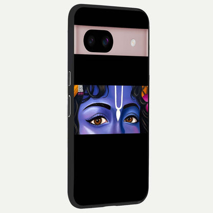  Krishna Eye back cover For Google Pixel 8 slim fit glass case with vibrant aesthetic design