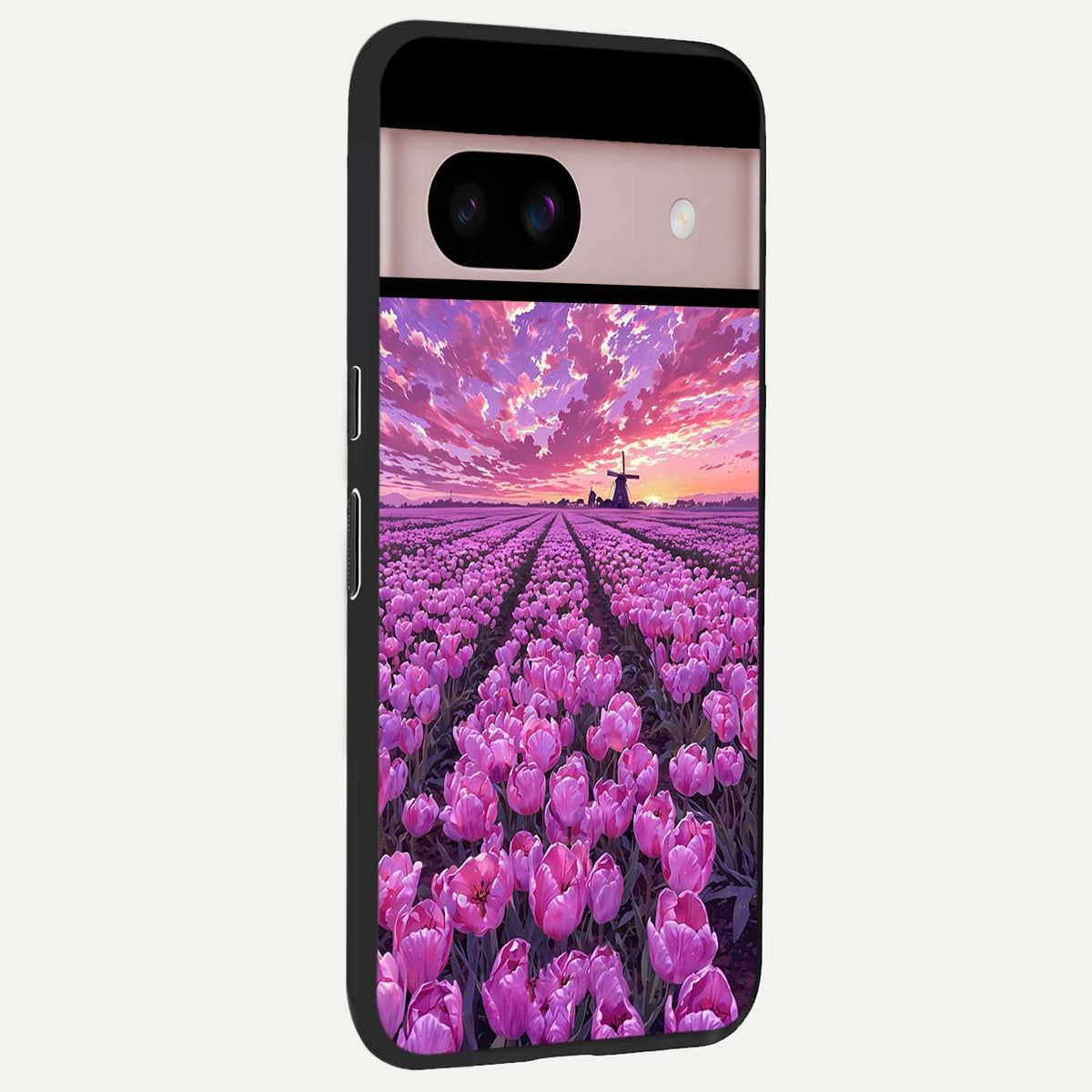  Lavender Dream Skies back cover For Google Pixel 8 slim fit glass case with vibrant aesthetic design