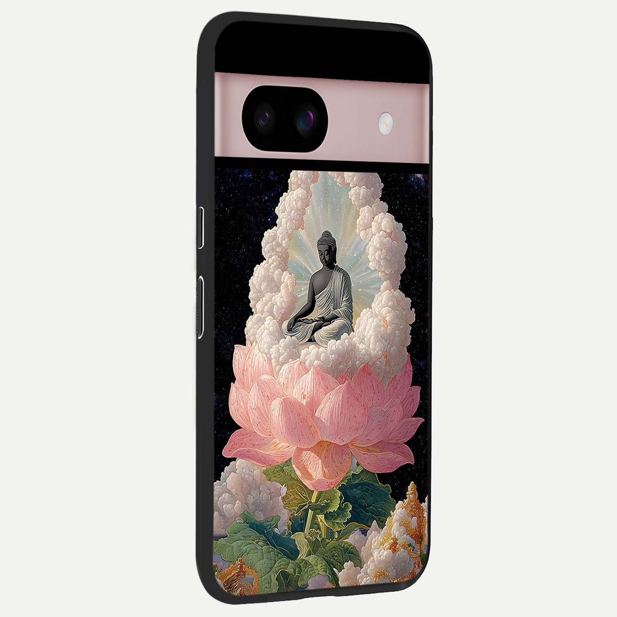  Lotus Divine Peace back cover For Google Pixel 8 slim fit glass case with vibrant aesthetic design