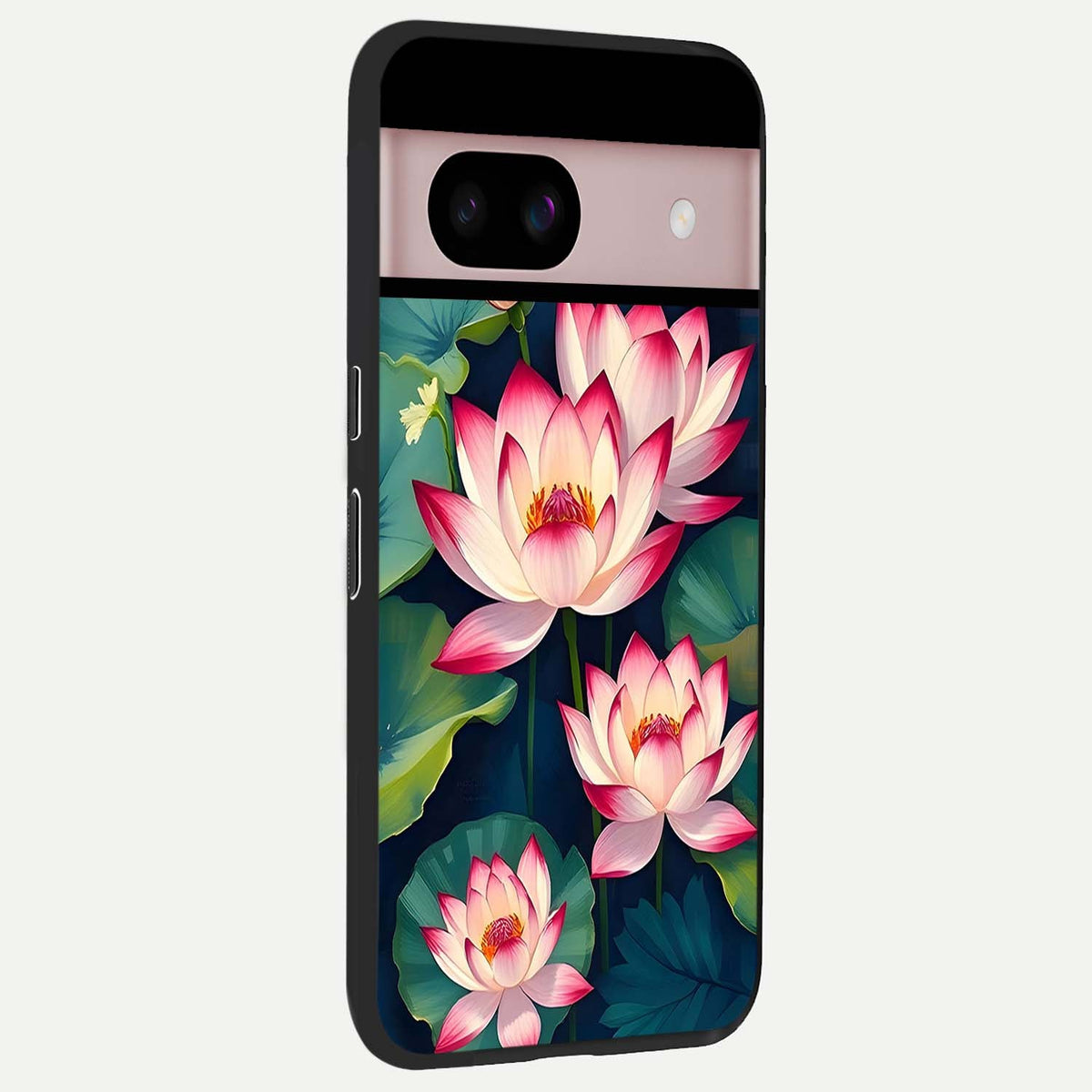  Lotus Dream Serenity back cover For Google Pixel 8 slim fit glass case with vibrant aesthetic design