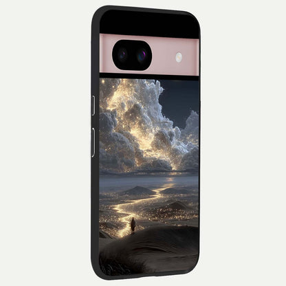  Moonlight Spark Path back cover For Google Pixel 8 slim fit glass case with vibrant aesthetic design