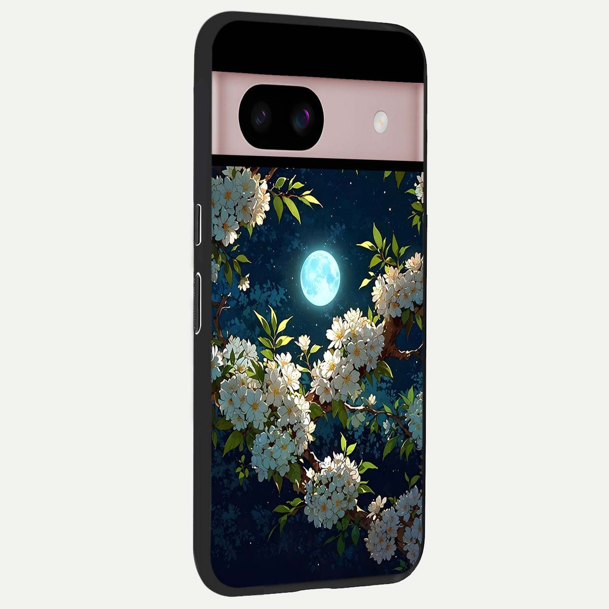 Moonlit Blossom Dream back cover For Google Pixel 8 slim fit glass case with vibrant aesthetic design