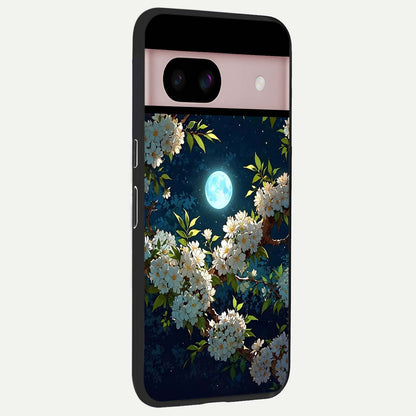  Moonlit Blossom Dream back cover For Google Pixel 8 slim fit glass case with vibrant aesthetic design