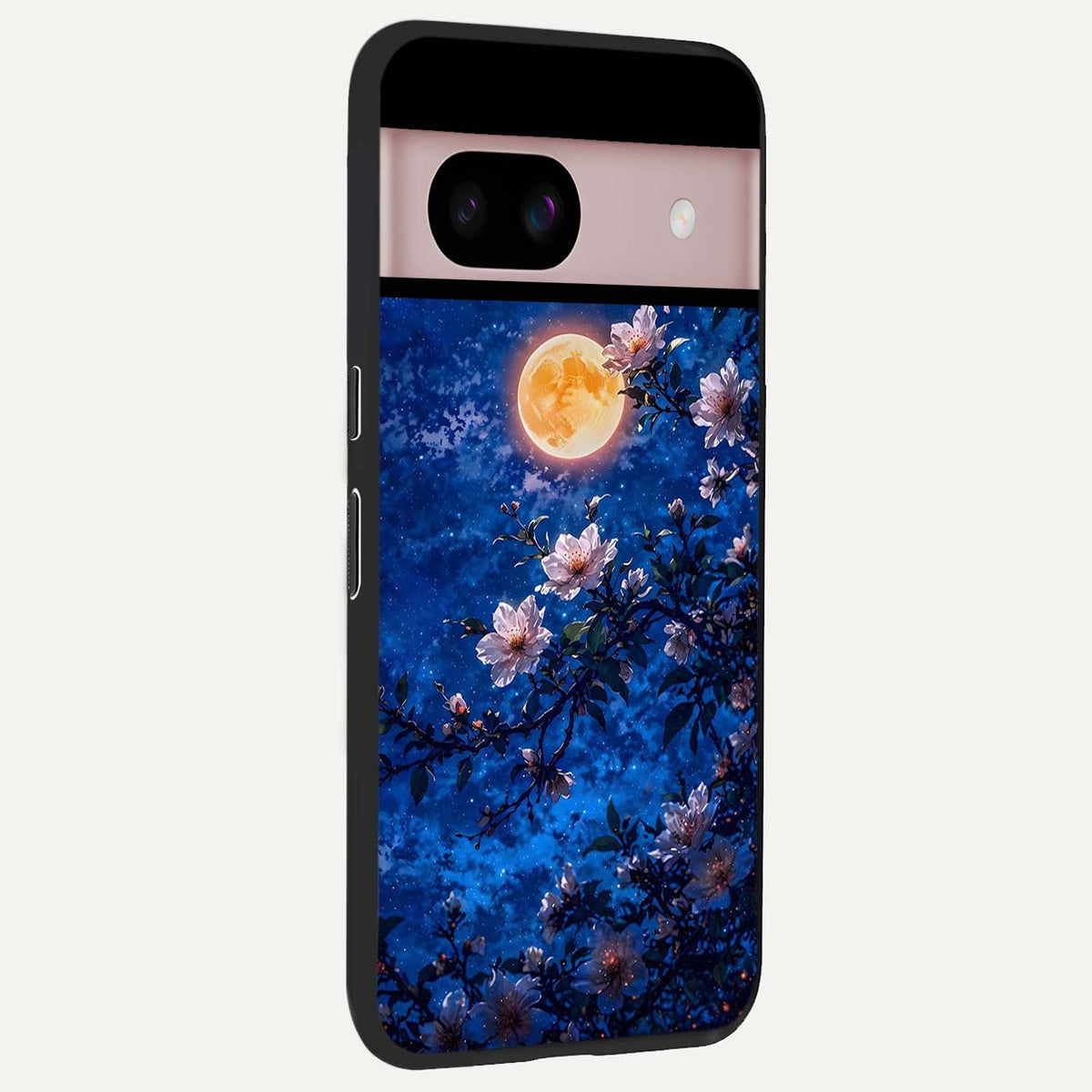  Moonlit Blossoms Night back cover For Google Pixel 8 slim fit glass case with vibrant aesthetic design