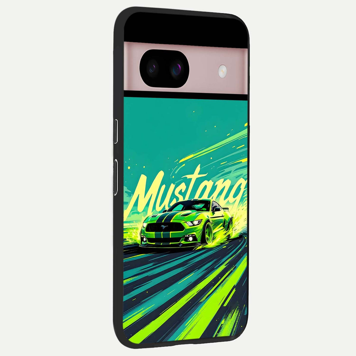  Mustang Bang back cover For Google Pixel 8 slim fit glass case with vibrant aesthetic design