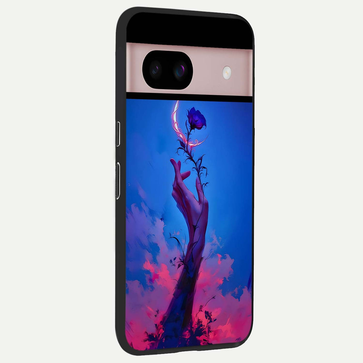  Mystic Hand back cover For Google Pixel 8 slim fit glass case with vibrant aesthetic design