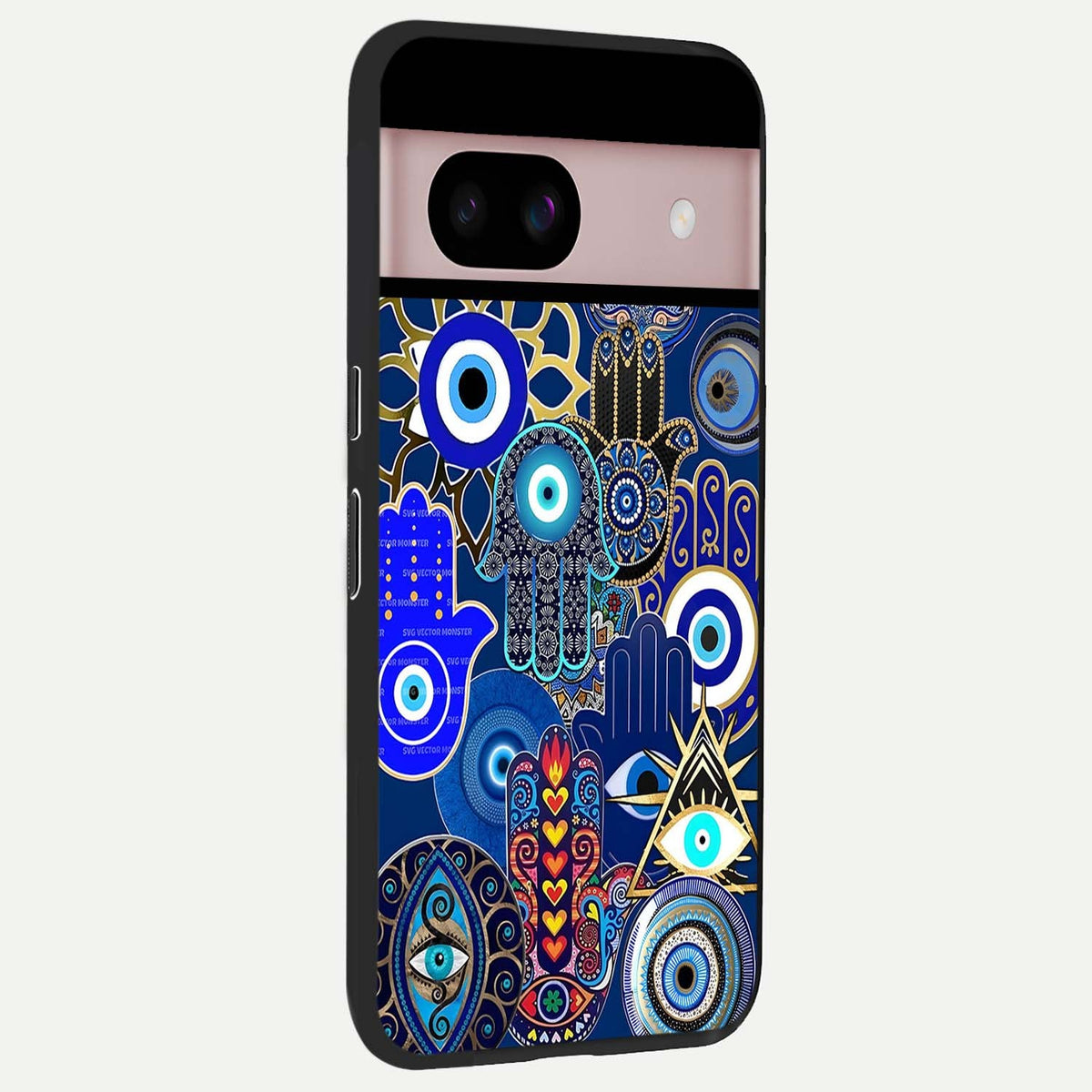  Mystic Palm Guard back cover For Google Pixel 8 slim fit glass case with vibrant aesthetic design