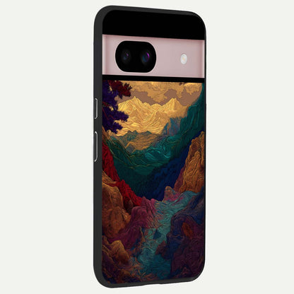  Mystic Valley Light back cover For Google Pixel 8 slim fit glass case with vibrant aesthetic design