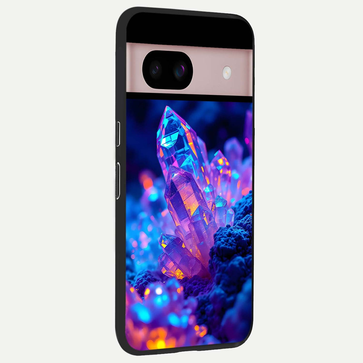  Neon Aura Shards back cover For Google Pixel 8 slim fit glass case with vibrant aesthetic design
