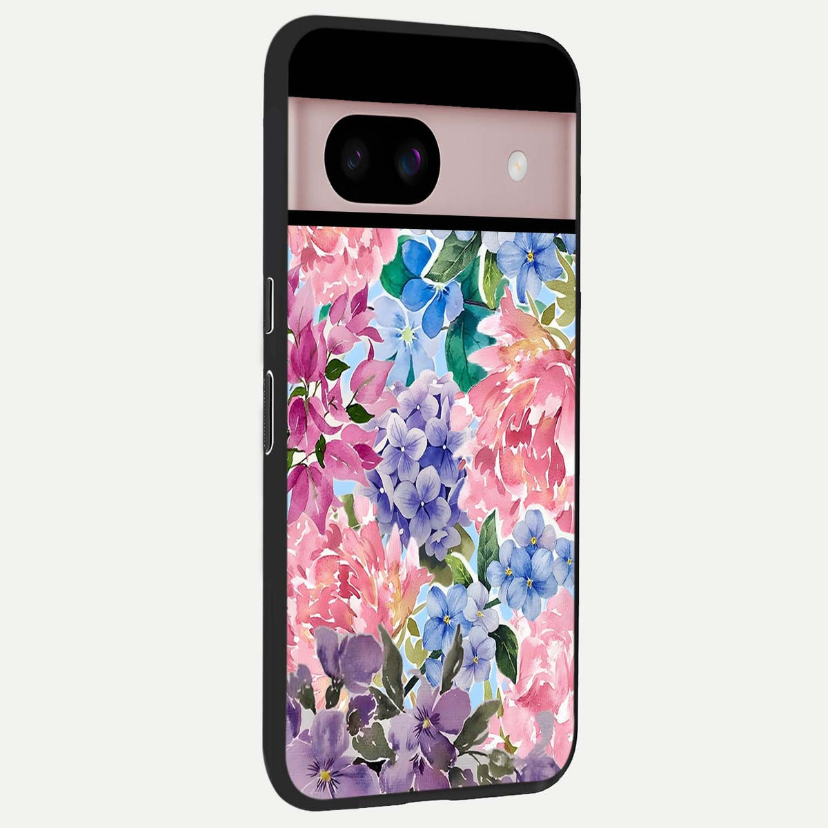  Pastel Floral Mix back cover For Google Pixel 8 slim fit glass case with vibrant aesthetic design