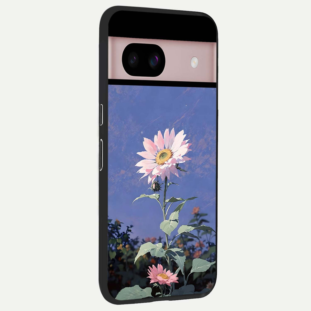  Pink Shells Outline back cover For Google Pixel 8 slim fit glass case with vibrant aesthetic design