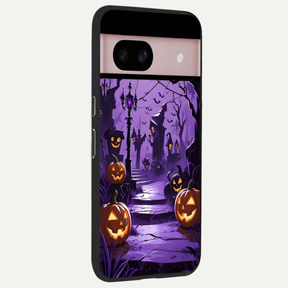  Pumpkin Patch Halloween back cover For Google Pixel 8 slim fit glass case with vibrant aesthetic design
