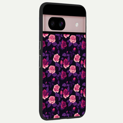  Rose Garden Twilight back cover For Google Pixel 8 slim fit glass case with vibrant aesthetic design