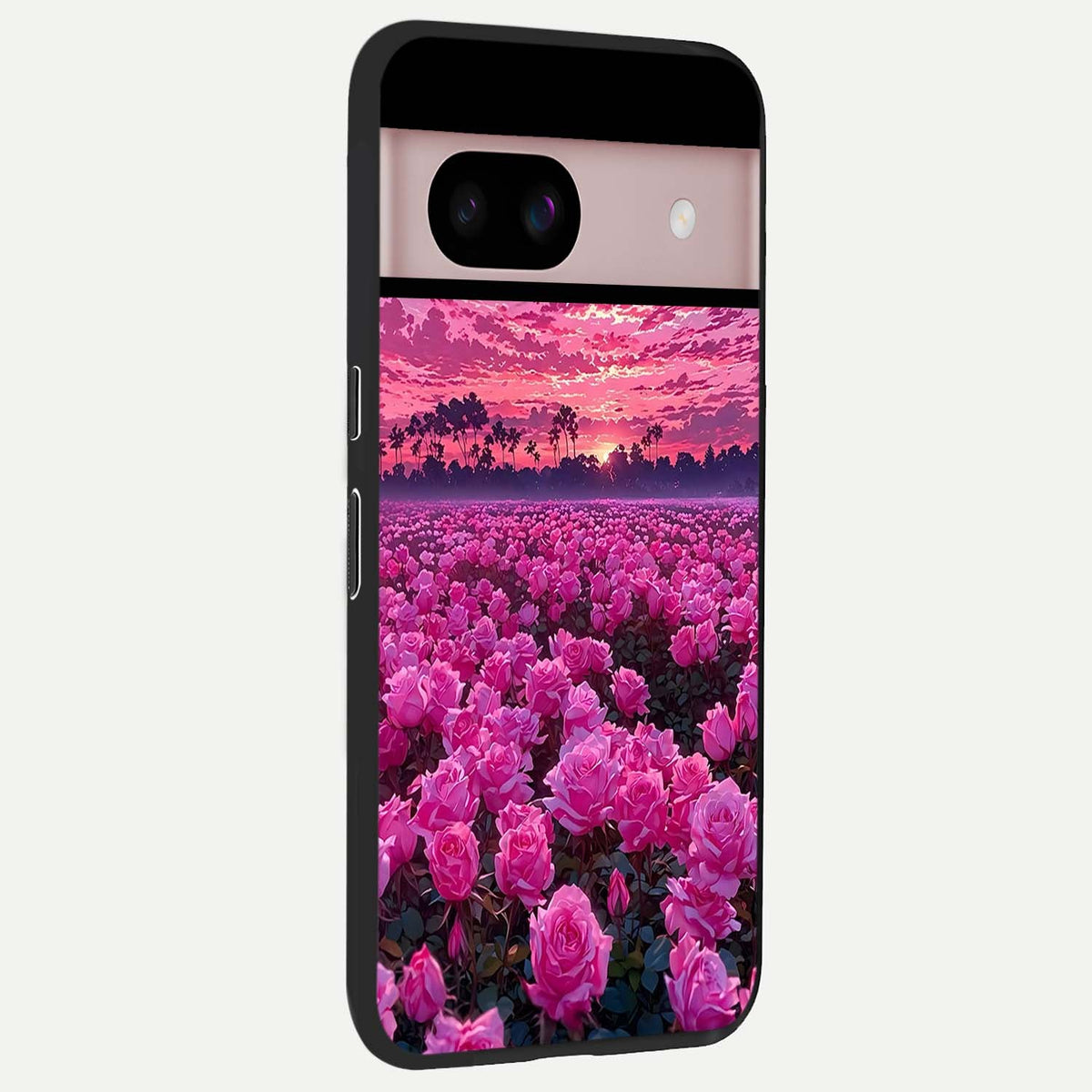  Rose Sunset Valley back cover For Google Pixel 8 slim fit glass case with vibrant aesthetic design