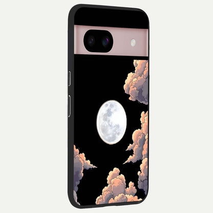  Shade Cloud Moon back cover For Google Pixel 8 slim fit glass case with vibrant aesthetic design