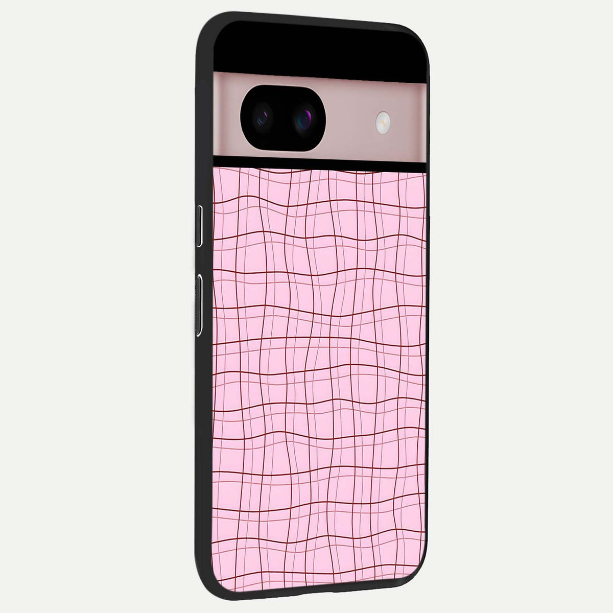  Soft Grid Bliss back cover For Google Pixel 8 slim fit glass case with vibrant aesthetic design