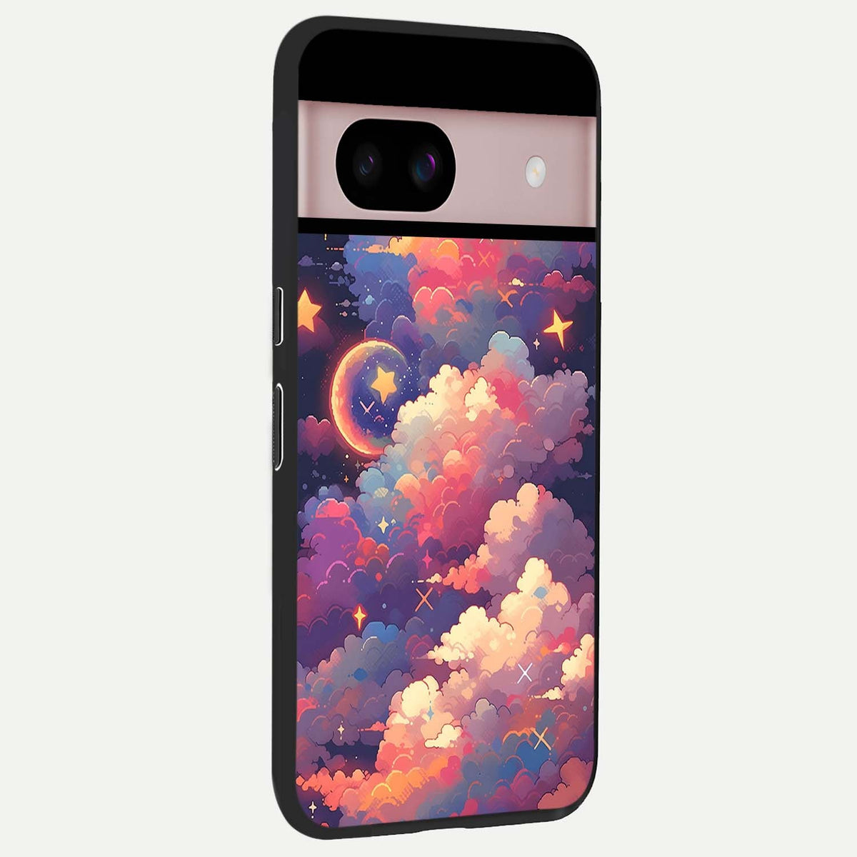  Starlit Dream Clouds back cover For Google Pixel 8 slim fit glass case with vibrant aesthetic design