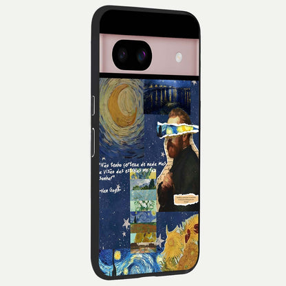  Starry Dream Vision back cover For Google Pixel 8 slim fit glass case with vibrant aesthetic design