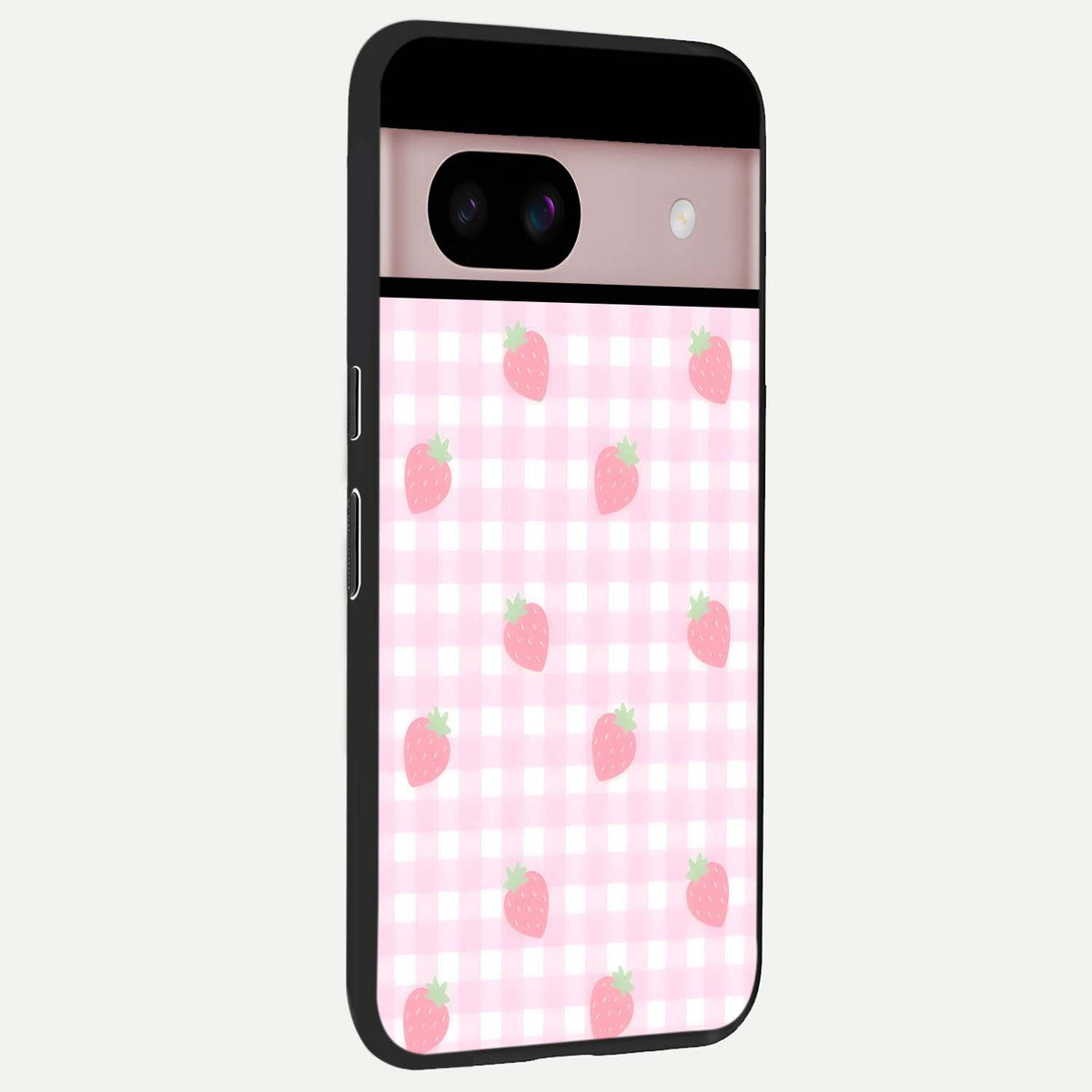  Strawberry Picnic Love back cover For Google Pixel 8 slim fit glass case with vibrant aesthetic design