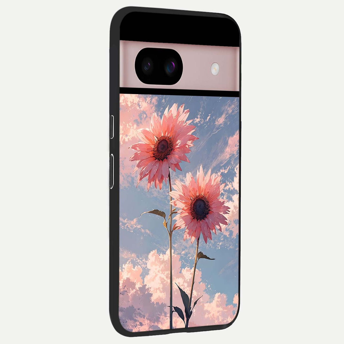 Sun Moon Balance back cover For Google Pixel 8 slim fit glass case with vibrant aesthetic design