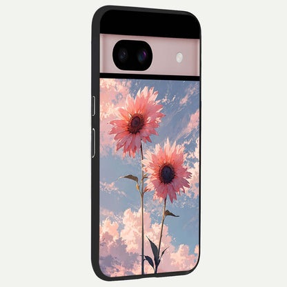  Sun Moon Balance back cover For Google Pixel 8 slim fit glass case with vibrant aesthetic design