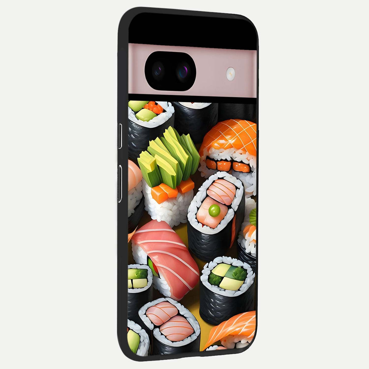 Sushi Food Pattern back cover For Google Pixel 8 slim fit glass case with vibrant aesthetic design