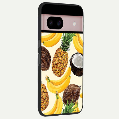  Tropical Fruit Mood back cover For Google Pixel 8 slim fit glass case with vibrant aesthetic design