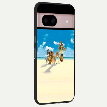  Tropical Fun Squad back cover For Google Pixel 8 slim fit glass case with vibrant aesthetic design