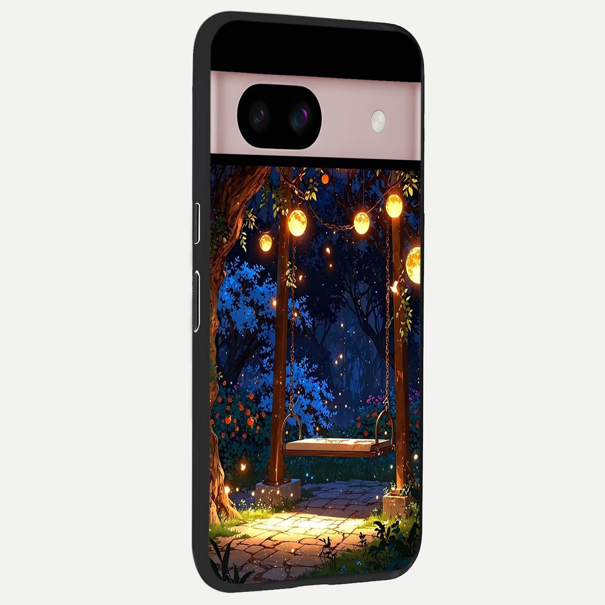  Twilight Garden Swing back cover For Google Pixel 8 slim fit glass case with vibrant aesthetic design