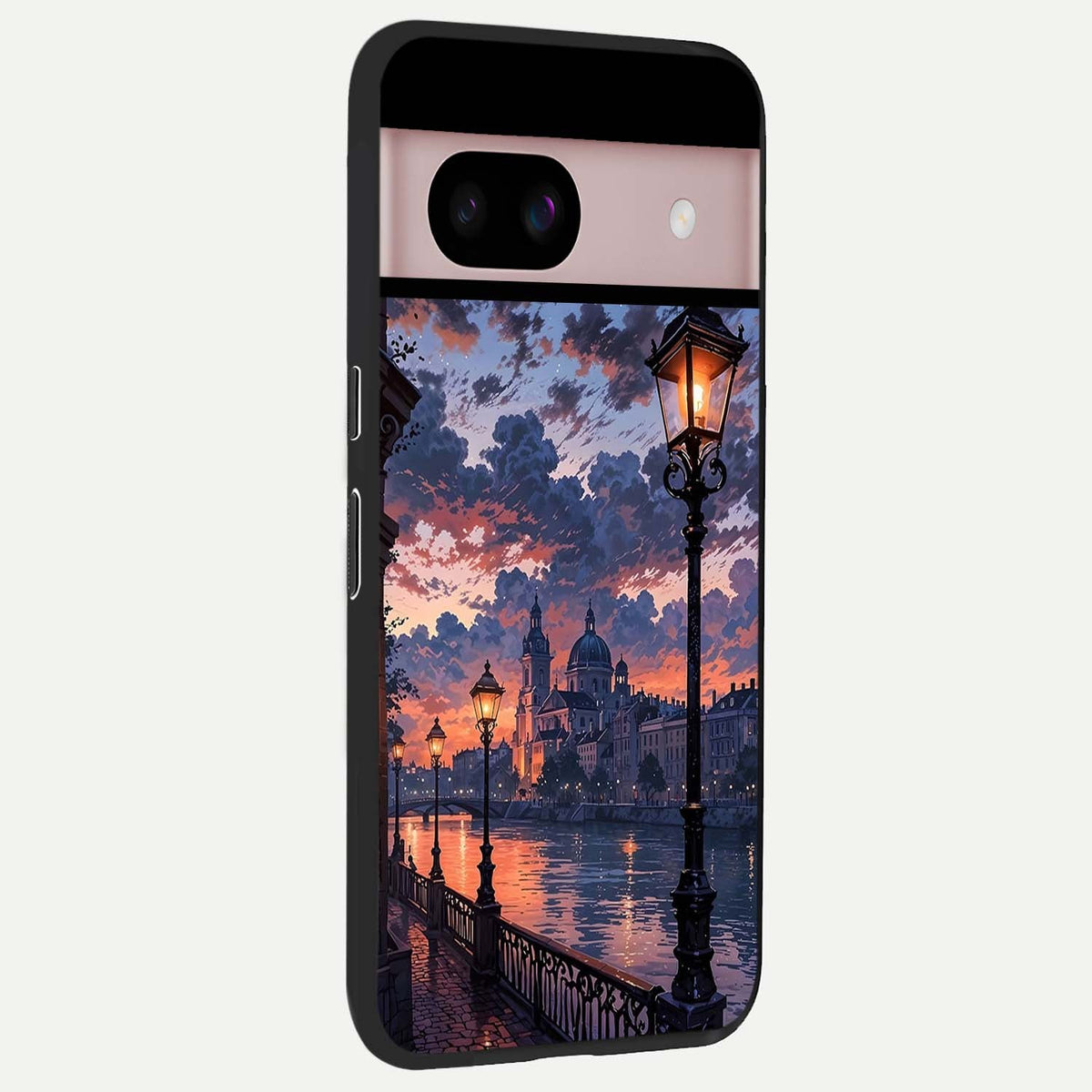  Twilight River Lights back cover For Google Pixel 8 slim fit glass case with vibrant aesthetic design